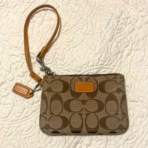 Coach signature wristlet